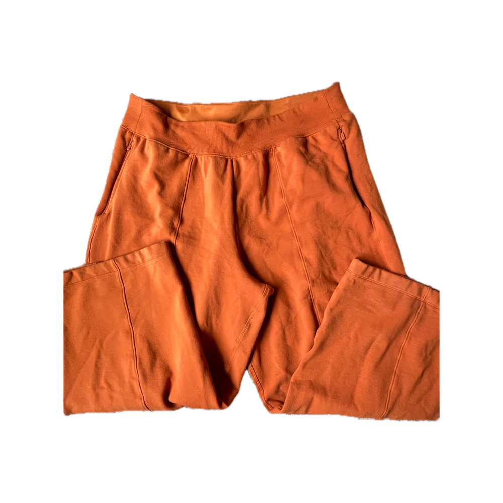 Athleta straight leg burnt orange retro plush jogger lounge pants 1X